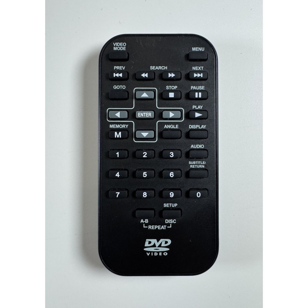 RCA DRC6377 Portabl DVD Player Remote Control, Black
